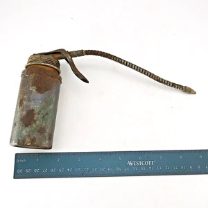 Vintage Copper Oil Pump Can Trigger Handle Non-Flexible Spout Display Piece READ - Picture 1 of 12