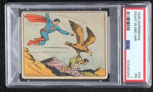 1940 Superman Gum R145 Superman Fight in Mid-Air #43 PSA 1 i1f - Picture 1 of 3