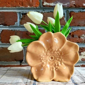 McCoy Wandtasche Flower Blossom Rustic Line Peach Pink • Vintage 40er Jahre - Bild 1 von 9