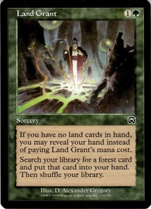 1999 Mercadian Masques Land Grant #255 Light Play - Picture 1 of 2