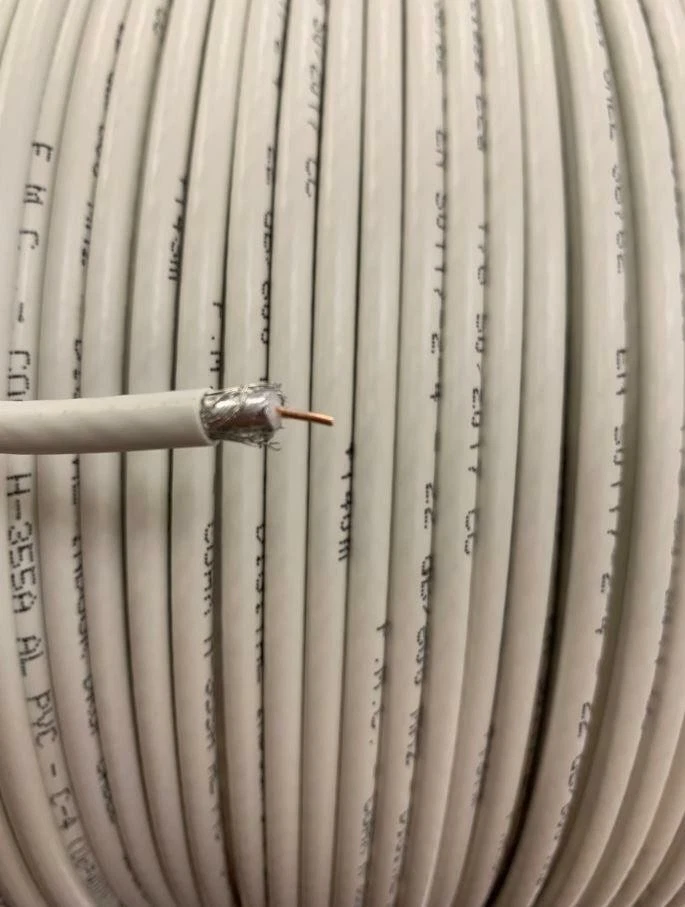 MICRO TEK 150MT CAVO COASSIALE TV DIGITALE SATELLITARE CLASSE A H-355A PVC BIANC