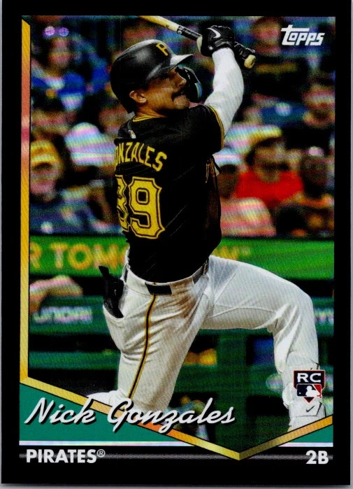 2024 Topps Archives #227 Nick Gonzales Black Foilboard Pittsburgh Pirates - Image 1 of 2