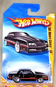 2010 Hot Wheels #40 New Models 40/44 '86 MONTE CARLO SS Black w/Chrome 5 Spoke - Picture 1 of 5