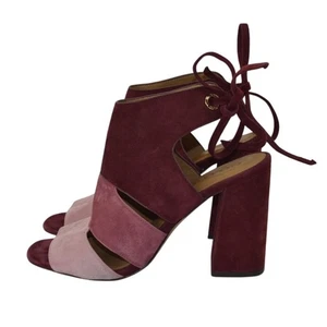 Coach Minetta Damengröße 9 rosa burgunderrot Blockabsatz Wildleder - Bild 1 von 12