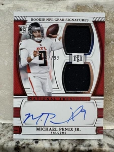 2024 Panini National Treasures Football MICHAEL PENIX JR. DUAL PATCH AUTO /99 - Picture 1 of 2