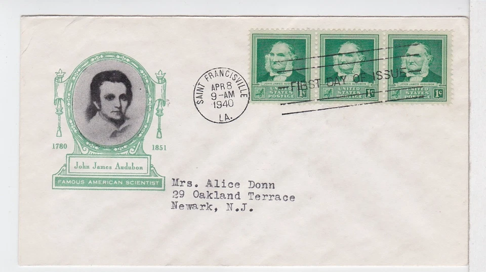 TurtlesTradingPost- John James Audubon- Scientist #874 FDC 1940 Ioor Cachet - Image 1 of 1