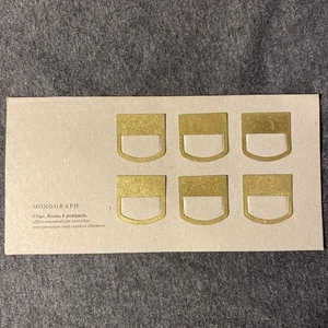 Brass Clips - Paper Document Desk / Office Set Of 6 - Picture 1 of 7