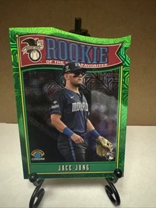 2025 Bowman Rookie of the Year Favorites Green Mojo Jace Jung #ROY-8 Tigers /99 - Picture 1 of 3