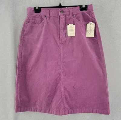 Falda St Johns Bay Mujer 8 Pequeña NUEVA Pana Rosa Malva Preppy Light Academia Foto 1 de 4