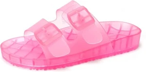 Funkymonkey Damen-Sandalen Komfort-Pantoletten doppelte Schnalle verstellbar EVA Größe 11 - Bild 1 von 5