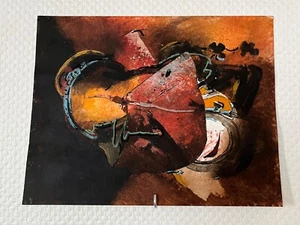 Tableau Peinture Huile sur Papier signé Castellano (L18) - Imagen 1 de 6