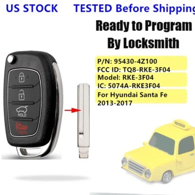 For Hyundai Santa Fe 2013-2017 Remote Key Fob FCC ID: TQ8-RKE-3F04 95430-4Z100 Foto 1 de 4