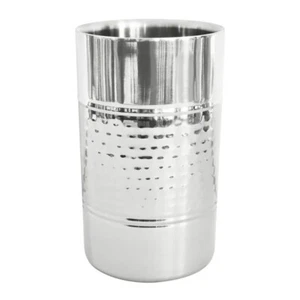 Alfie Wine Cooler 12x18cm Hammered Chrome - Picture 1 of 2