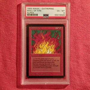 Magic The Gathering MTG 1993 Limited Edition Alpha: Wall of Fire - PSA 6 - Picture 1 of 2