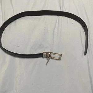 Chaps Black Belt Boys Medium Size 8-12 Uniform Wedding Leather - Picture 1 of 5