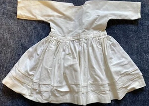 Antique White Cotton Doll Dress for Antique, Vintage or Early Doll - Picture 1 of 4