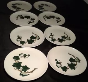 Poppytrail Metlox California Ivy 8 Luncheon/dinner Plates Vintage 9 3/4 - Picture 1 of 9