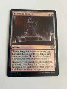 MTG Sanguine Statuitte Innistrad: Crimson Vow 177/277 lámina poco común - Imagen 1 de 3