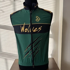 Jakroo Cycling Jersey Mens Large Green Wolves Full Zip Backside Pocket San Ramon - Picture 1 of 9
