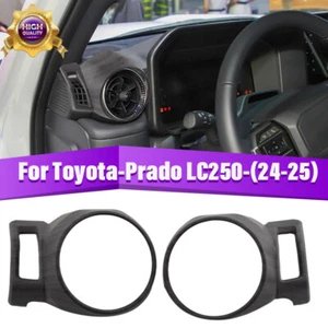 Black Wood Grain Air Outlet Vent Cover Trim For Toyota Prado LC250 2024 2025 - Picture 1 of 14
