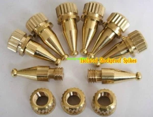 Haut-parleur audio pointes cuivre pur clou de pied support isolé pointes antichoc - Photo 1/4