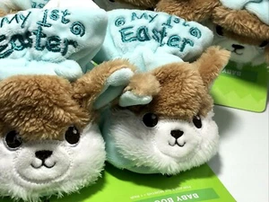 Unisex "My First Easter" Happy Go Fluffy Baby Booties Ages 0 - 6 Months - NEW - Picture 1 of 8