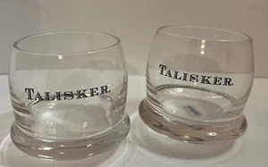 Pair Of Talisker Whiskey Rocks Glasses Round Bottom Von Pok Vonpok Man Cave - Picture 1 of 7