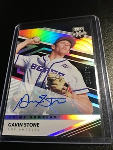 2020 Elite Extra Edition Gavin Stone Prime Numbers Signatures A /175 LA Dodgers