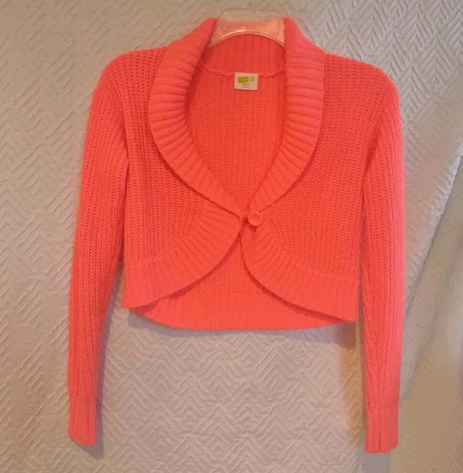 Crazy 8 ~ Suéter Corto Manga Larga Niñas ~ Bolero Encogerse de hombros - XL (14) ¡Dulce! Foto 1 de 4