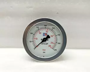 STEWARTS-USA S-5675 STAINLESS STEEL 316 PRESSURE GAUGE RANGE 0-280 BAR/0-4000 PS - Picture 1 of 10