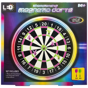 LED Championship Magnetic Darts Playset Kids Family Play Game Perfect Xmas Gift - Picture 1 of 6
