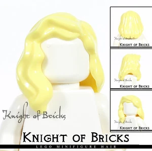 LEGO Minifigure Capelli GIALLI 85974 Donna Donna Lunghezza Parte Media Spalla Destra - Foto 1 di 6