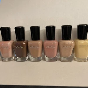 6 Zoya Nail Polish Lot - Caresse / Debbie/ Jill / Zanna / Lauren / Tasha - Picture 1 of 1
