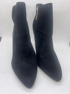 Botas para mujer Ivanka Trump de gamuza con cremallera tacón Chelsea negras talla 10 R10 - Imagen 1 de 6