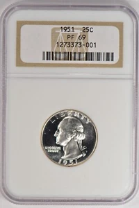 1951 Washington Quarter Proof NGC PF 69 PR69 Gem Coin 25C - Picture 1 of 2