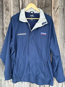 Vintage Ashworth Men Water/Wind Resistant Jacket Windbreaker Size L Navy Blue - Picture 1 of 7