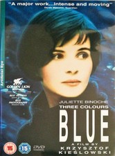 THREE COLOURS BLUE DVD 1993 REGION 2 BBFC 15 JULIETTE BINOCHE