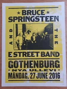 Bruce Springsteen 2016 Limited Numbered Tour Poster Gothenburg Sweden June. 27 - Picture 1 of 2