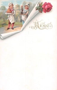 MENU  ( FRENCH )  CHILDREN THEME  c 1900    A - Picture 1 of 1