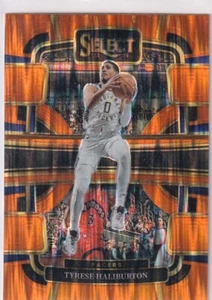 2023-24 Panini Select NBA No. 29 Tyrese Haliburton Orange Flood Prizm - Bild 1 von 2