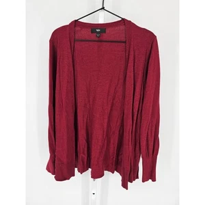 Mossimo Womens Sz XXL Open Front Cardigan Sweater Dark Red - Picture 1 of 4