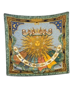 Hermes Carre 90 großer Schal Carpe Diem 90 Enjoy Today mehrfarbig 100% Seide ohne Karton - Bild 1 von 6