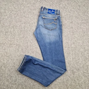 Jacob Cohen Jeans Mens W32 L31 Blue Denim Pants Japanese Fabric Italy Designer - Picture 1 of 17