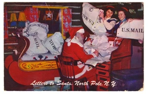 Briefe an den Weihnachtsmann Postkarte von Santa's Workshop Nordpol New York Essex County - Bild 1 von 2