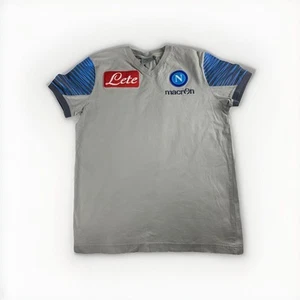 SSC NAPOLI Maglia Macron Herren Medium Baumwolle Fußball Shirt - Bild 1 von 8
