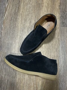 LORO PIANA Open Walk WOMENS 38 MADE IN ITALY Suede Loafers 7.5 - Picture 1 of 8
