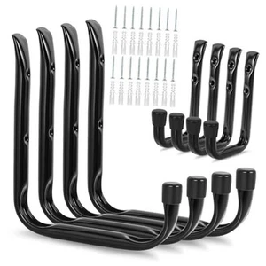 8-Pack Heavy Duty Garage Hooks for Hanging 50 lbs, 8” & 3.5” J 3.5 and 8-Inch - Picture 1 of 8