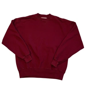 Vintage LL Bean Russell Sweatshirt Mens XL Red Crew Neck Blank Made in USA 90s - Picture 1 of 8