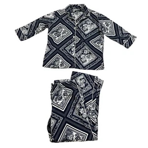 Set Pigiama Lauren Ralph Lauren Paisley Floreale Taglia S Petite - Foto 1 di 11