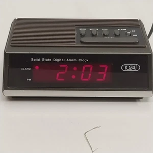 Tozai 1022 Electronic LED Alarm Clock 5.5" Red Number Vintage Tested And Working - Picture 1 of 15